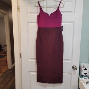 Body Contour V-Wire Sleeveless Midi Dress